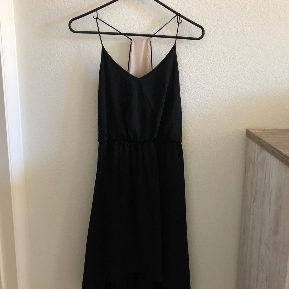 High low strap dress.